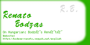 renato bodzas business card